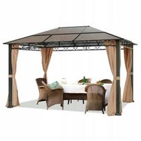 Sodo pavėsinė 3x4 m, pilkai ruda, Hardtop