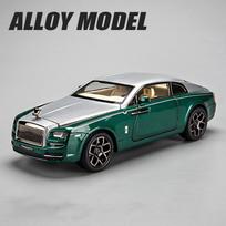 1/22 „Scale Wraith Diecast“ automobilio modelio žaislas, patraukiama atgal žaislinė transporto priemonė su garsu ir šviesa vaikams, mažiems berniukams, mergaitėms, dovanų kolekcija 1/22-17x7.5x4.5cm žalia/sidabras