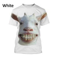 2023 New Funny Animal Goat Men's T-shirts Women's 3D Printing T-shirt Casual Round Neck Short-sleeved Street Style T-shirt Tops M