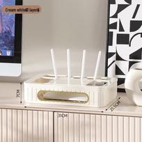 Auksinio Katino WiFi Maršrutizatoriaus Laikymo Dėžutė ir TV Priedėlio Lentyna su Laidų Organizatoriumi