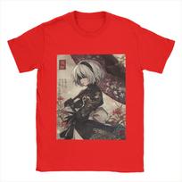 Casual T-Shirt Summer Nier Automatas Fashion T-Shirts  Cotton Tshirt for Men Y2K Retro Custom DIY Short Sleeve Top Tees S