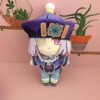 Anime Qiqi Cosplay Plush Doll Toy Genshin Impact Cute Soft Stuffed Pillow Gift 20cm 20cm