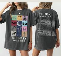 Sarah J Maas Pasaulio kelionė Unisex patogūs marškinėliai Stiklo sostas įkvėpti Sarah J Maas Knyginiai marškinėliai trumpomis rankovėmis Streetwear S gray