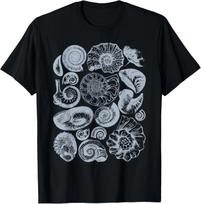 Vintage Fossil Nautilus Graphic Geology Biology Science Gift Unisex T-Shirt 2XL
