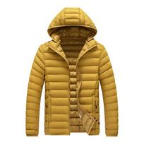 Vyriški Rudens Žiema Šiltai Neperšlampami Parkas Striukė Paltas Vyriški laisvalaikio viršutiniai drabužiai Nuimama skrybėlė Apranga Parkas Paltas Vyriškas M geltona