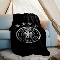 1PC German Football Emblem Printed Soft Flannel Blanket Throw for Adult Bedroom Living Room Sofa Camping Travel Fan gifts Christmas Gifts 75x90cm