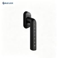 Bluelock Smart RFID Code Smart Window Lock Card Access Door Handle One-Grip Open Easy Installation (Black,Card+Password&No APP) juoda