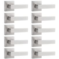 Matte Black Dummy Door Lever 10 Pack Contractor Pack Heavy Duty Non-Turning Handle for Closet Pantry French Interior Door (as the picture,1 Pack)