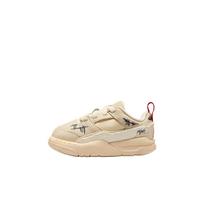 Who Decides War x Jordan FLIGHT COURT Slip Resistant Abrasion Resistant Low top Toddler Shoes Coconut Milk White/Black HQ2959-100 23.5