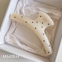 Temperament Sweet Girlish Style Pink Keel Grab Clip Korean Gentle Versatile Polka Dot Hair Grab Back Head Plate Hairpin