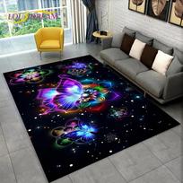 Svajonės Drugelio Gėlės Plotas Kilimas Didelis, Kilimas Namų Svetainei Miegamajam Sofa Prieangio Kilimėlis Dekoras, Vaikų Žaidimams Neslystantys Grindų Kilimėliai 40cm x 60cm