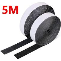 5M Stiprios Lipnios Kabliukų ir Kilpų Magiško Užsegimo Juostos Dvipusė Lipni Juosta su Klijų Lipduku Velcro Juosta 2cm*5M-1Set