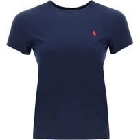 Polo Ralph Lauren Ss23 Solid Logo Embroidered Crew Neck Short Sleeve T-Shirt Women T-Shirts Blue 211898698-006 M
