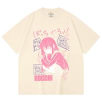 230 Gsm 100% Cotton Bocchi The Rock V5 Print Unisex Heavy Cotton T Shirt XS abrikosas