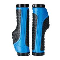 Bicycle Grips MTB Road Bike Double Lock Rubber Handlebar Grips Anti-Skid Shock-Absorbing Bike Grips Handlebar mėlyna
