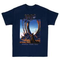 Pasaulinis turas 1991 m. Yes grupės marškinėliai Klasikiniai tamsiai mėlyni Unisex dydis S-5XL 1R338 M blue