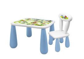 MALTEX SET LUNA SMERFS Vaikiškas stalas + kėdė, balta/mėlyna