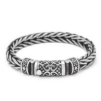 Retro Men's Bracelet Is Purely Hand-woven, Personalized Domineering Thick Bracelet for Boyfriend 18cm