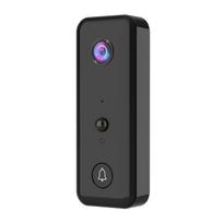 Smart PC Battery Doorbell WiFi Remote Two-way Intercom 1080P HD Camera Infrared Night Vision AI Human Detection App Home/Office White single ding dong battery-2600 ma