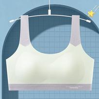 Underwear students junior high school girls development period new popular two-stage adolescence high school girls bra L mėlyna