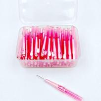 60 Pcs 0.6-1.5mm Interdental Brushes Push-pull Oral Cleaning Tools  Orthodontic Cleaning 0.6MM