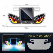 Wireless Solar LED Car Light Colorful Car Warning Light New Vehicle Strobe Light Bracket fixation