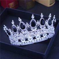 Crystal Queen King Tiaras ir karūnos Vestuvių Diadema Nuotakai Moterų galvos apdangalai Plaukų papuošalai Vestuviniai galvos papuošalai Priedai