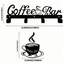 2-Pack Metal Mug Holder Wall Mount, Coffee Cup Rack for Kitchen, Farmhouse Rustic Organizer for Bathroom, Halloween Christmas Decor įvairiaspalvis