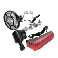 Bike Safety Front Headlight Taillight Rear light Dynamo Bicycle Lights Set Kit