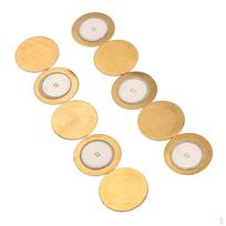 10 vienetų Pjezo elementų Garsinis daviklis Trigger būgno diskas DIY 35mm Varis beige
