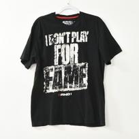 AND1 Men Black Cotton T-Shirt Crew Graphic I Don't Play For Fame Short Sleeve M XXL