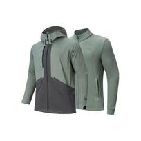 Anta Windproof Windbreaker Jacket Men's 2 Pack Asphalt Gray/Dark Brown Gray 152346601-2 M