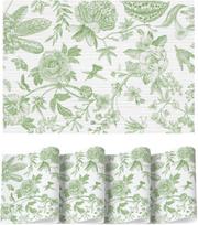 4/6/8pc Mid Century Placemat Set, Boho Abstract Terracotta Sun Palm Leaves Linen Table Mats for Dining Table 8PCS gray