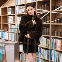 Autumn and winter new mink women's feng shui mink fur personalized imitation fur jacket simple stand-up collar S juoda