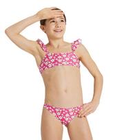 Arena Plaukimo Kostiumai Mergaitės Bikini Bralette Visas Raštas Freak Rose Multi 005223/900 140 (10-11) beige