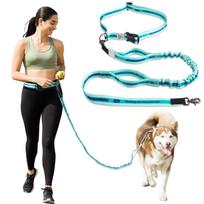 JC HOUSE Dog Leash for Medium and Large Running Leash with Waist 2 100kg Load Blue Dogs, Hands-Free Belt, Training, Walking, Jogging, Handles,