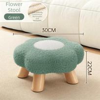Thick Padding Low Stool Soft Padded Sofa Bench Multi Purpose Foot Rest Stool  Living Room žalia