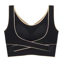 Large Size Sports Underwear Women's Thin Section Without Rims Gather Seamless Adjustable Bra with Front Buckle Beauty Back Fitness Bra Yoga Vest XXXL