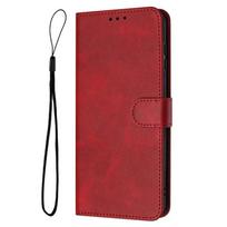 Magnetic Flip Cover Leather Case For Nothing CMF Phone 1 2 2A Plus A063 One TWO Phone2 Cases Solid color Skin Feel Wallet Bags for Nothing Phone 1 raudona