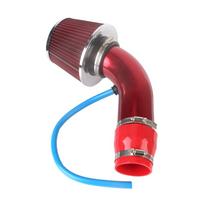 Universalus automobilio šalto oro įsiurbimo sistemos 76mm/3 colio aliuminio automobilio priedų turbo įsiurbimo vamzdžių rinkinys su oro filtru raudona