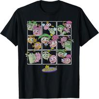 Nickelodeon The Fairly OddParents Cosmo & Wanda Looks Tee T-Shirt S juoda