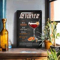 Vintage Revolver Cocktail Recipe Tin Sign Metal Wall Art 8x12 Inch 20x30