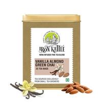 Iron Kettle Vanilla Almond Green Tea | High Grown Tea Blended | Sourced Exclusively from Small Tea Growers | 25 Tea Bags 50GM