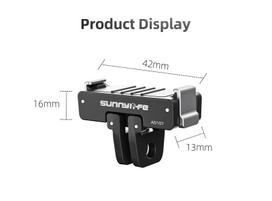 For DJI OSMO Nano Dual Magnetic Base Adjustable Qucik Release Two Claw Adapter Mount For DJI OSMO Action 6 Camera Accessories juoda