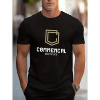 Commencal Logotipo Marškinėliai Vyrams (Europos dydžiai), Su mielu dizainu. Patogiai priglunda, Madingi kultūriniai drabužiai, Stilingas dizainas S juoda