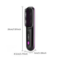 Cordless Hair Straightener Brush 3 Temperature Electric Negative Ions Ceramic Anti-Scald Heated Comb Hair Styling Tools juoda