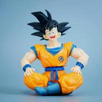 11cm/4.33in Anime Dragon Ball Model Goku Action Figures Pvc Statue Desktop Ornamen Collection Figure Playthings Gifts beige