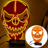 1PC Creative Halloween Party Costumes Accessories Devil LED Horror Masks Pumpkin Head Mask Scary Cosplay Props for Adult oranžinė