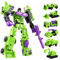 Weerihhol Deformation Oversize Toys  Devastator Robot Engineering Combiner,Action Figure Car Truck Model (6 In 1 Model)
