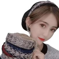 Women's Casual Bonnet Pullover Hat Muslim Turban Style Sequin Fabric Eco-Friendly Breathable All Seasons Free size juoda